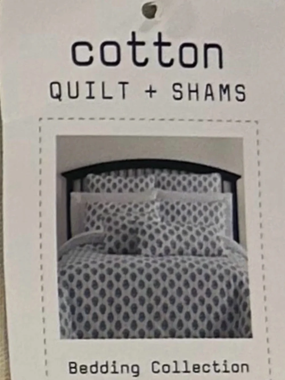 Nicole Miller Blue and White King Reversible Cotton Quilt Set 106”x92”
